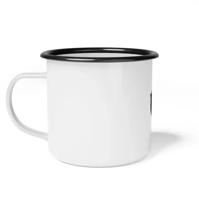 Cat Lover Enamel Camp Cup - Cute Kitty Design for Camping & Home - FloofChonk