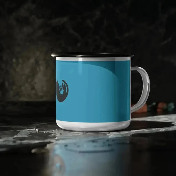 Cat Lover Enamel Camp Cup - Cute Kitty Design for Camping & Home - FloofChonk