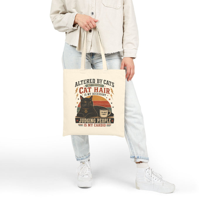Cat Lover Tote Bag – "Cat Hair Is My Accessory" Canvas Shopper - FloofChonk