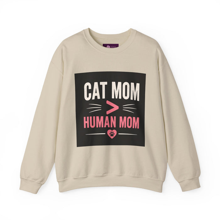Cat Mom > Human Mom Sweatshirt - FloofChonk