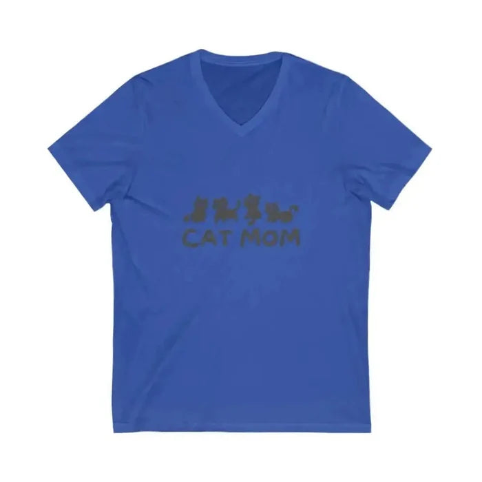 Cat Mom V - Neck Tee | Perfect Gift for Cat Lovers - FloofChonk