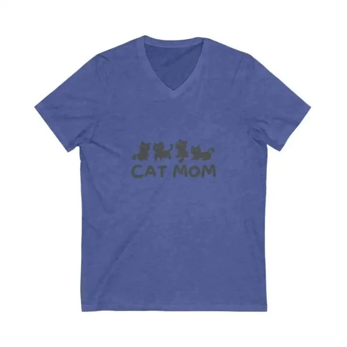 Cat Mom V - Neck Tee | Perfect Gift for Cat Lovers - FloofChonk