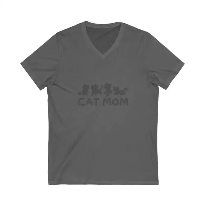 Cat Mom V - Neck Tee | Perfect Gift for Cat Lovers - FloofChonk