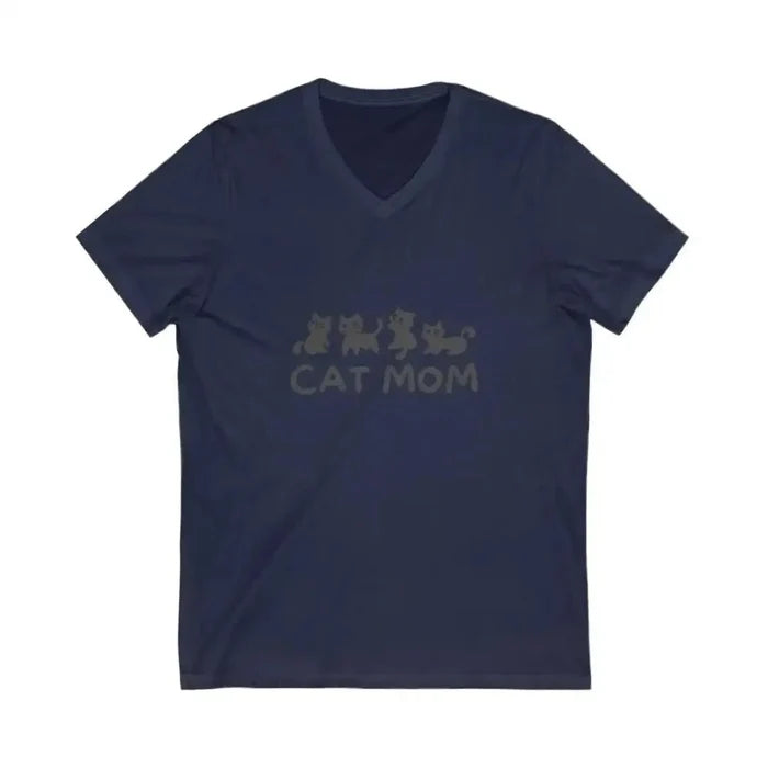 Cat Mom V - Neck Tee | Perfect Gift for Cat Lovers - FloofChonk
