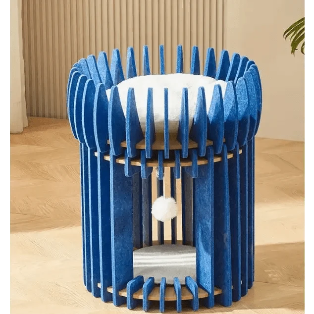 With Plush Cat Balls / Cage Cat Nest Lotus Holder