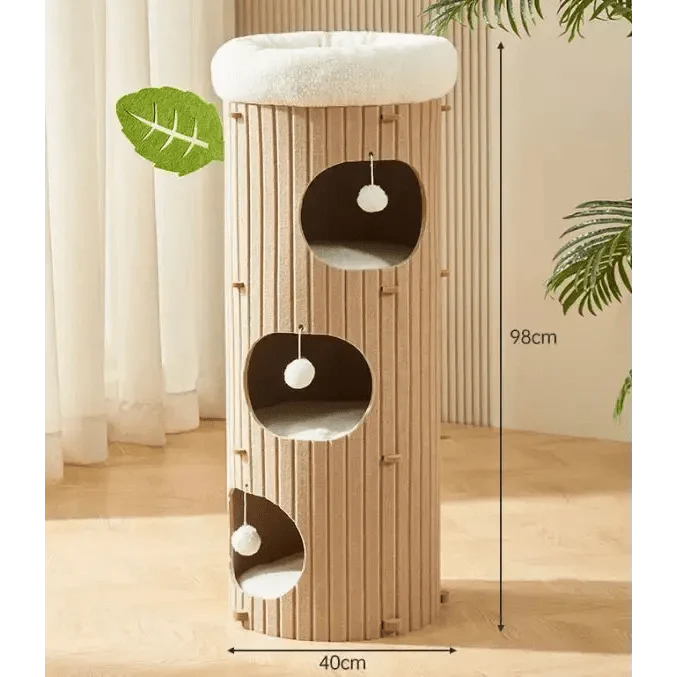 With Plush Cat Balls / Three Layers Camel With Pad