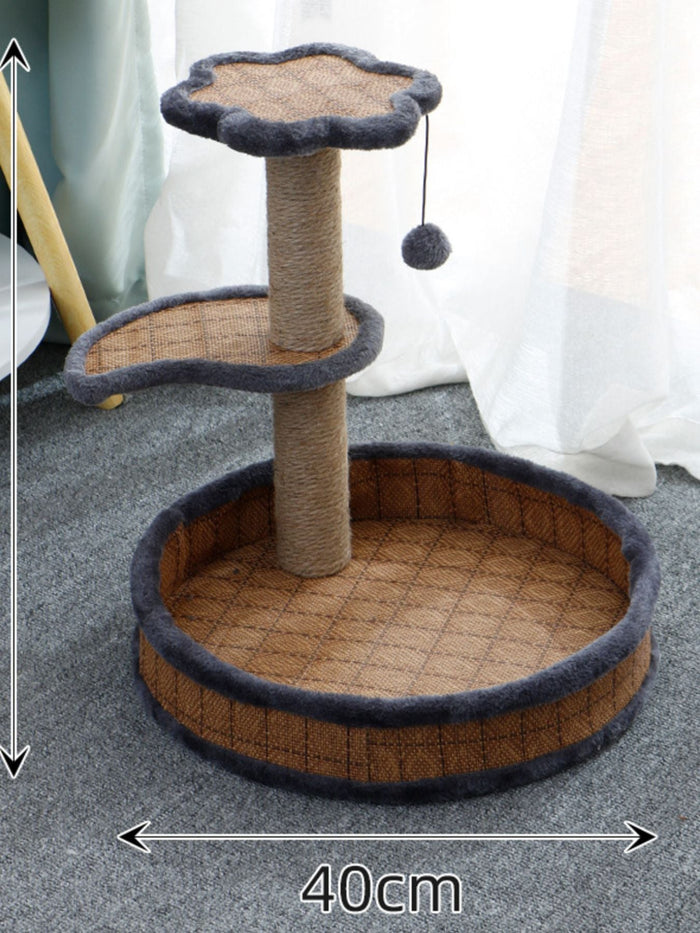 Cat Scratching Post with Cat Bed and Toy - FloofChonk