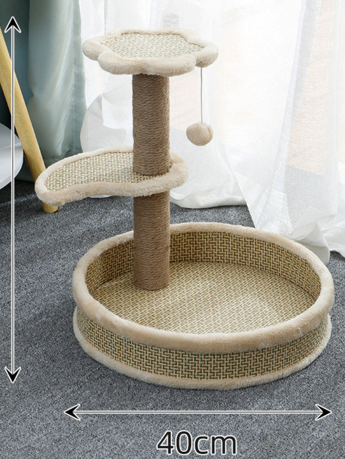 Cat Scratching Post with Cat Bed and Toy - FloofChonk