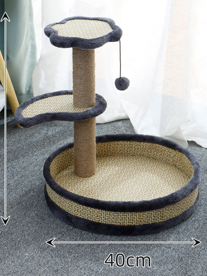 Cat Scratching Post with Cat Bed and Toy - FloofChonk