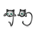 Cat Tail Piercing Ear Stud Earrings Simple Personalized All - match - FloofChonk