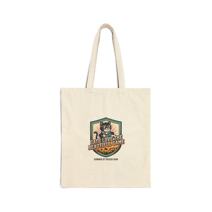 Cats Love the Beautiful Game Tote | retro soccer, country pride - FloofChonk