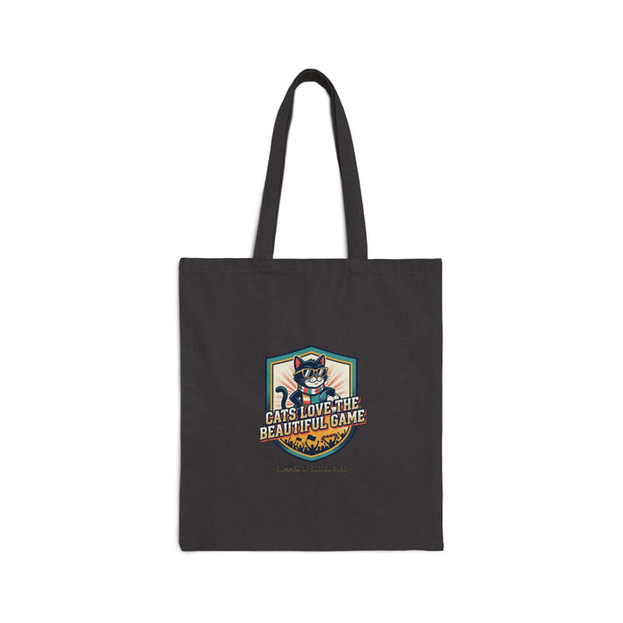 Cats Love the Beautiful Game Tote | retro soccer, country pride - FloofChonk