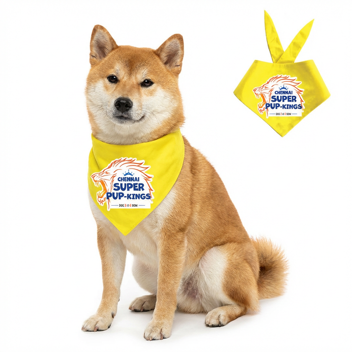 Chennai Super Pup-Kings Pet Bandana