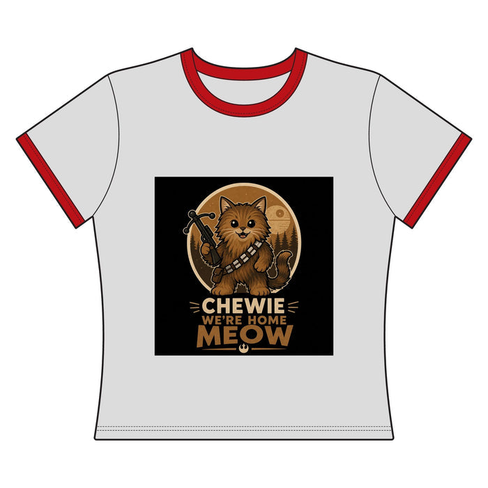 Chewie We're Home Meow Cat Ringer Tee - FloofChonk