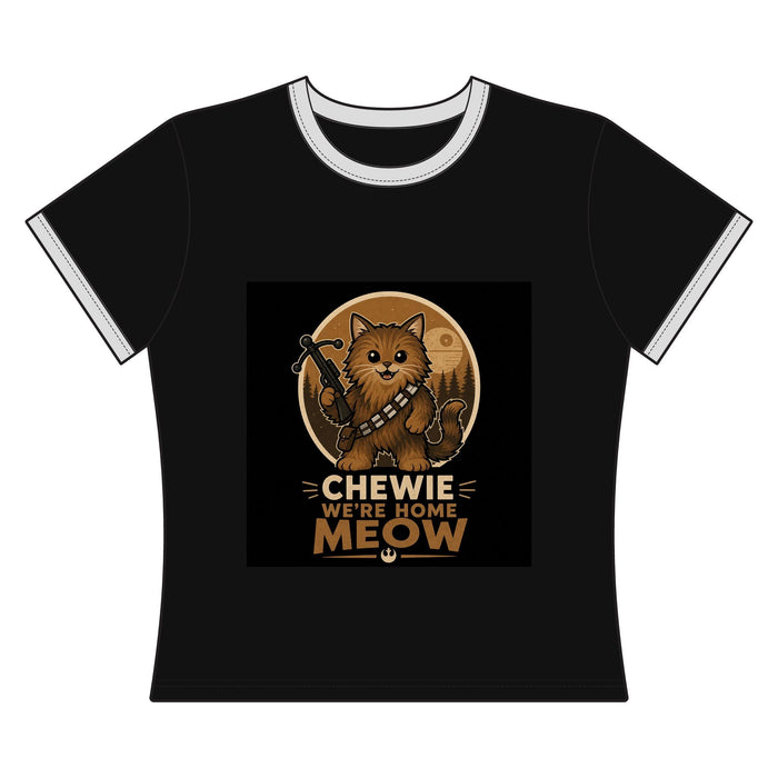 Chewie We're Home Meow Cat Ringer Tee - FloofChonk