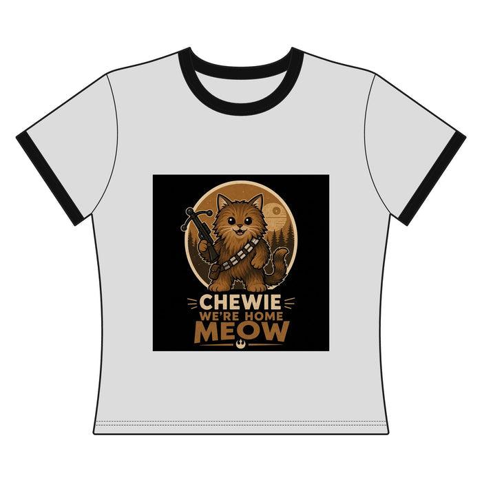 Chewie We're Home Meow Cat Ringer Tee - FloofChonk