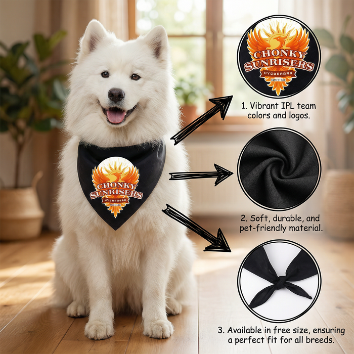 Chonky Sunrisers Hyderabad Pet Bandana