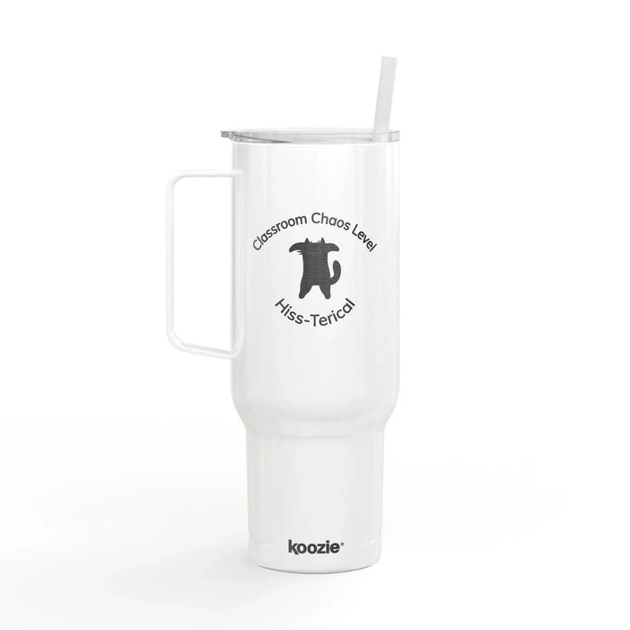 Classroom Chaos Level Hiss - terical 40 oz Insulated Tumbler for Teachers - FloofChonk