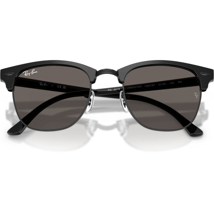 Ray-Ban Clubmaster Classic RB3016 Black on Black Grey Front2