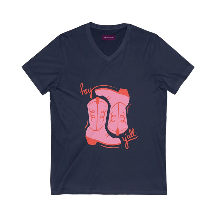 Cowboy Vibes V - Neck Tee, Country Fashion T-Shirt - FloofChonk