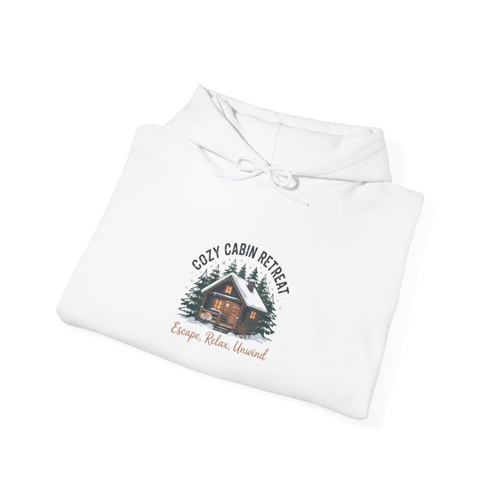 Cozy Cabin Retreat hoodie | mountain silhouette design, pine tree sweatshirt - FloofChonk