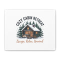 Cozy Cabin Retreat Log Cabin Art Print | Matte Canvas Stretched, 1.25" - FloofChonk