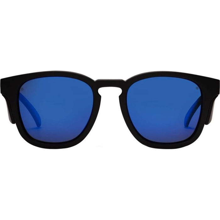 Crafter X Safety, Matte Black/Blue Mirror Polarised Lenses