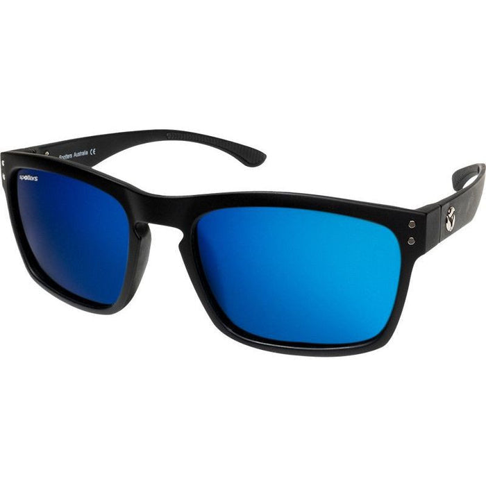 Crypto, Matte Black/Blue Mirror Glass Polarised Lenses