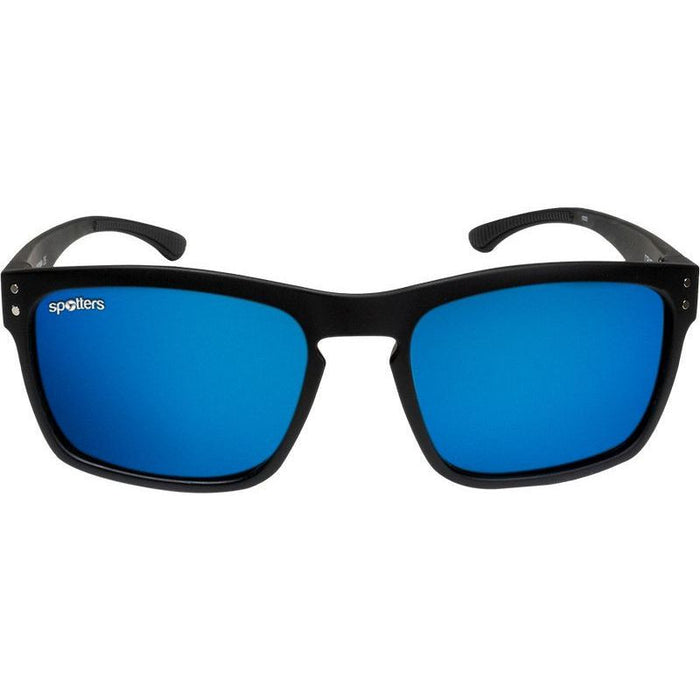 Crypto, Matte Black/Blue Mirror Glass Polarised Lenses