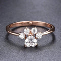 Cute Cat - claw - shaped Rings Fashion Personality Rhinestone Ring Women's Jewelry - FloofChonk