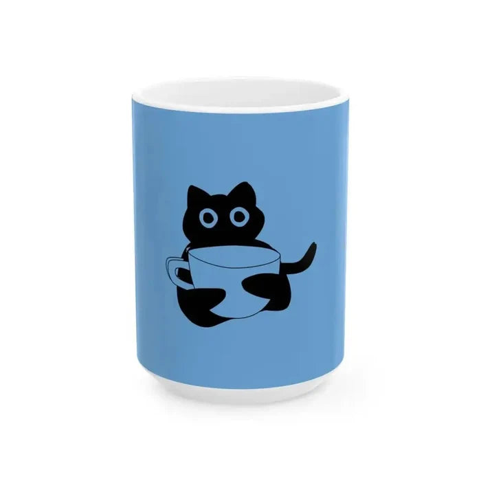 Cute Cat Coffee Cup - Fun Ceramic Coffee Cup (11oz, 15oz) - FloofChonk