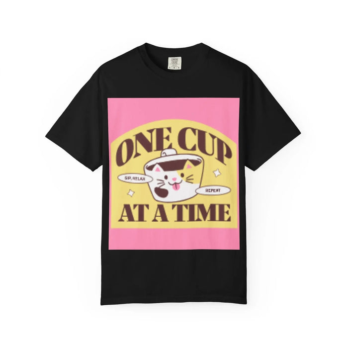 Cute Cat Retro Coffee T-Shirt, Funny Cat Lover Tee, Coffee Addict Shirt - FloofChonk