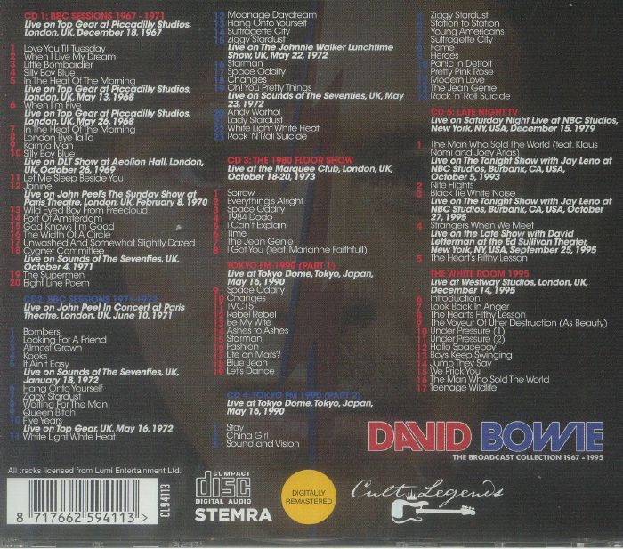 David Bowie  - Broadcast Collection 1967-1995 [5CD] Limited Box Set (import)