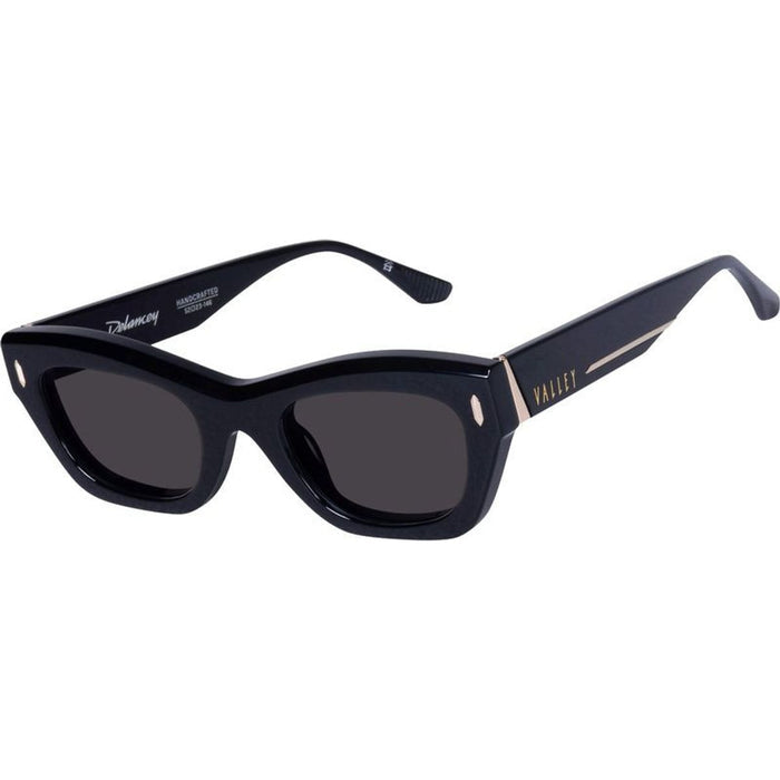 Delancey, Gloss Black with Gold Metal/Black Lenses