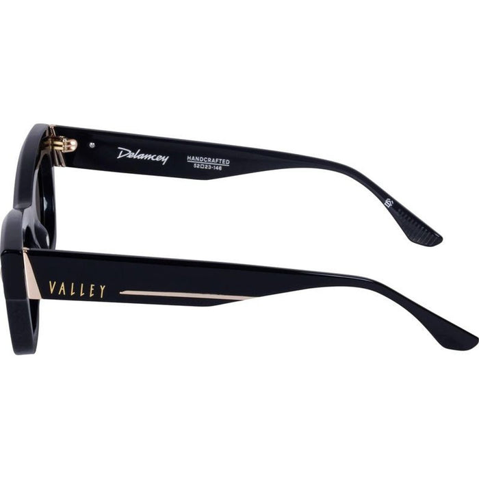 Delancey, Gloss Black with Gold Metal/Black Lenses