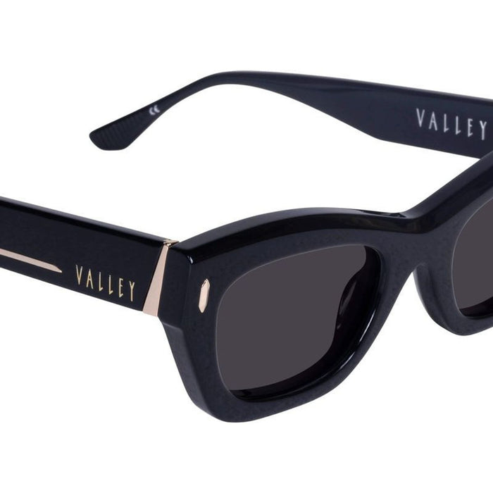 Delancey, Gloss Black with Gold Metal/Black Lenses