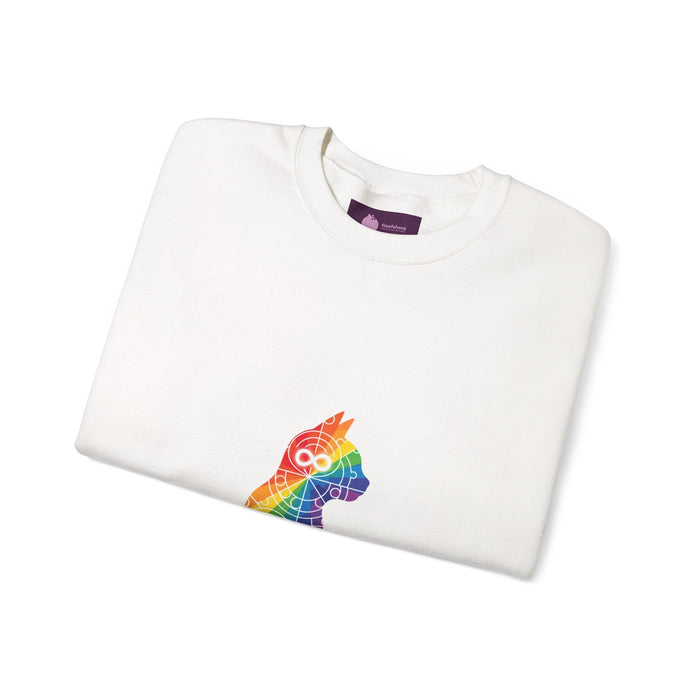 Different Brain Same Worth Crewneck Sweatshirt | neurodiversity, autistic pride - FloofChonk