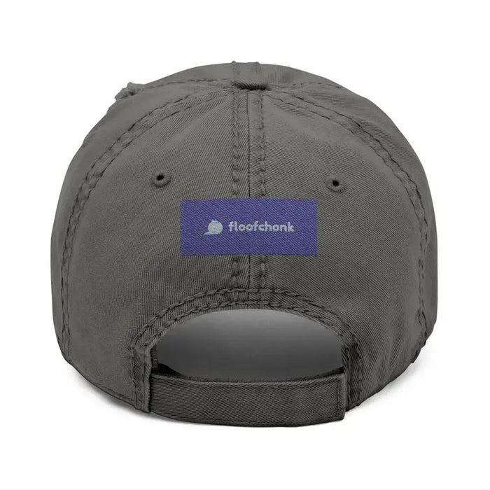 Distressed Dad Hat with 'Resist Right Meow' Embroidery - FloofChonk