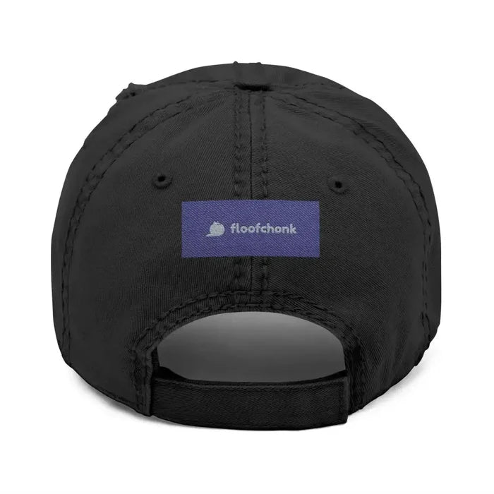 Distressed Dad Hat with 'Resist Right Meow' Embroidery - FloofChonk