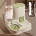 Distributeur automatique de nourriture et d'eau pour chats, 2 en 1