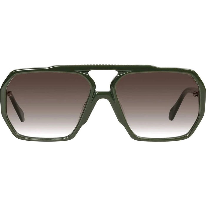 Valley Eyewear El Rodeo Army Green Brown Gradient Front
