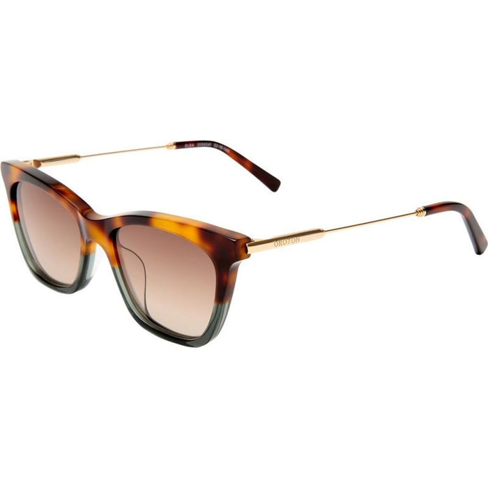Elea, Signature Tort and Denim/Brown Gradient Lenses