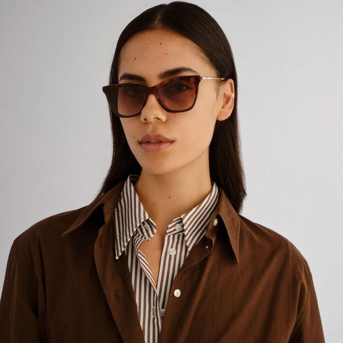 Elea, Signature Tort and Denim/Brown Gradient Lenses