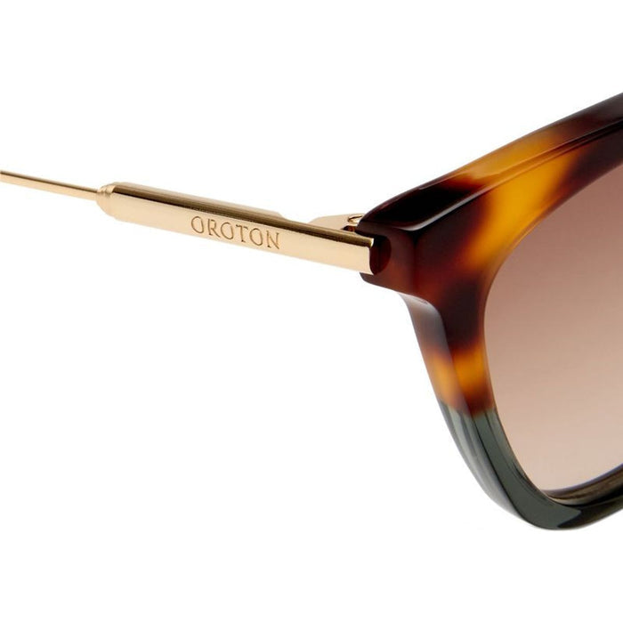 Elea, Signature Tort and Denim/Brown Gradient Lenses