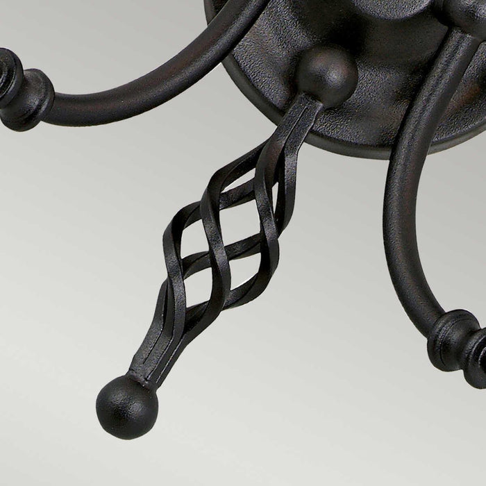 elstead artisan black 3lt wall light art2 black Living Room Close Up