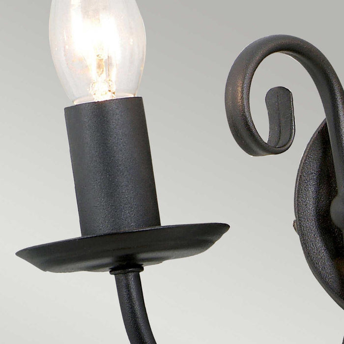 elstead artisan black 3lt wall light art2 black Close Up LED Bulb