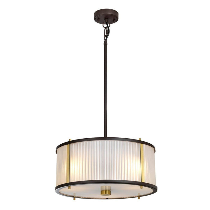 Elstead Lighting Corona 3 Light Bronze Ceiling Pendant-Ceiling Pendant Lights-Elstead Lighting-1-Tiffany Lighting Direct