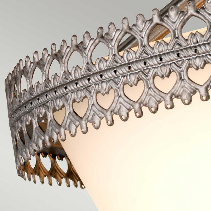 Elstead Lighting Crown 3 Light Semi-Flush Pendant Living room wide shot