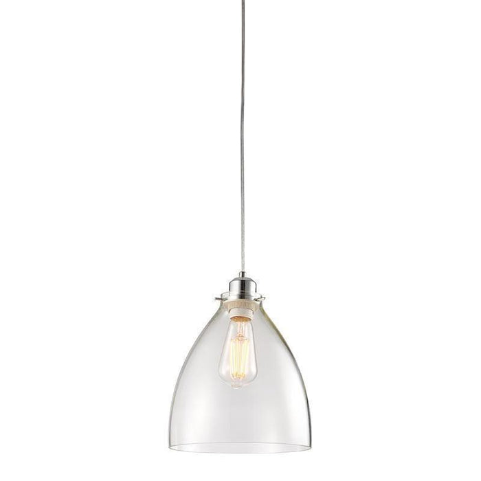 Elstow Glass & Chrome Easy Fit Ceiling Lamp Shade 60874 - on a white background