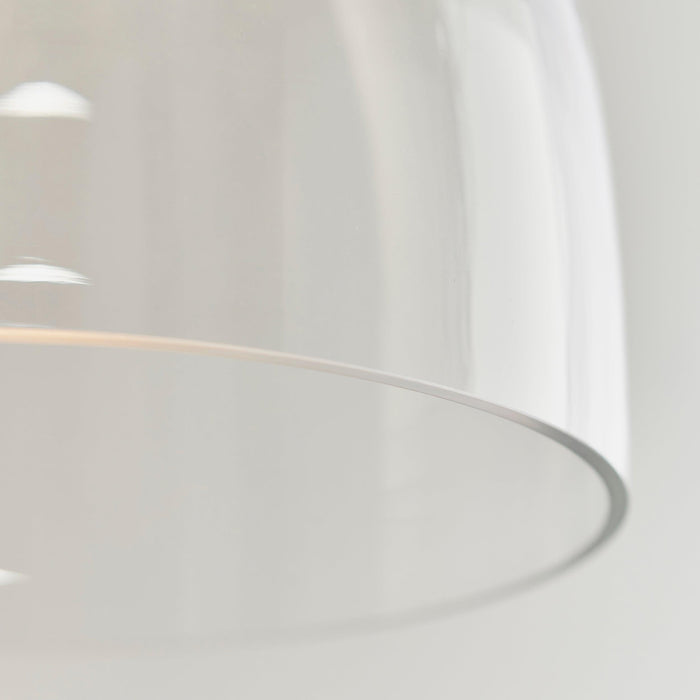 Elstow Glass & Chrome Easy Fit Ceiling Lamp Shade 60874 - Glass close-up showing thickness